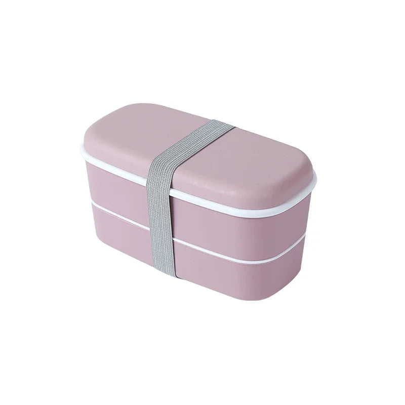 New Portable Leak-Proof Food Double-Layer Bento Box Lunch Box Lunch Box for Kids Food Container Food Storage Snack
