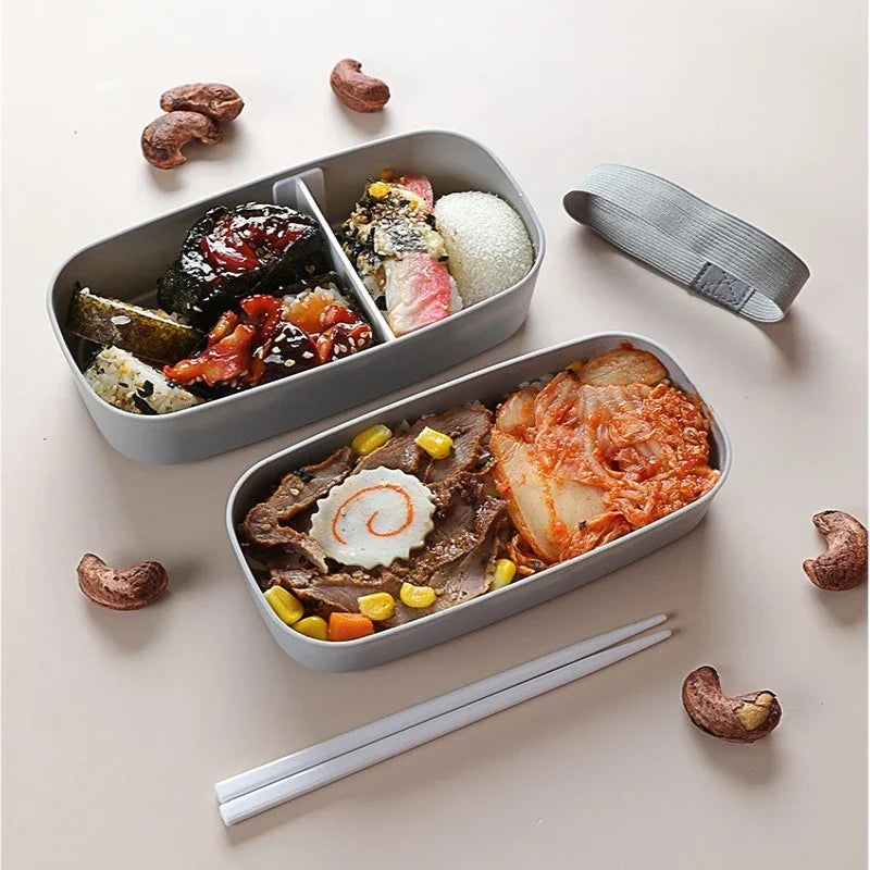 New Portable Leak-Proof Food Double-Layer Bento Box Lunch Box Lunch Box for Kids Food Container Food Storage Snack
