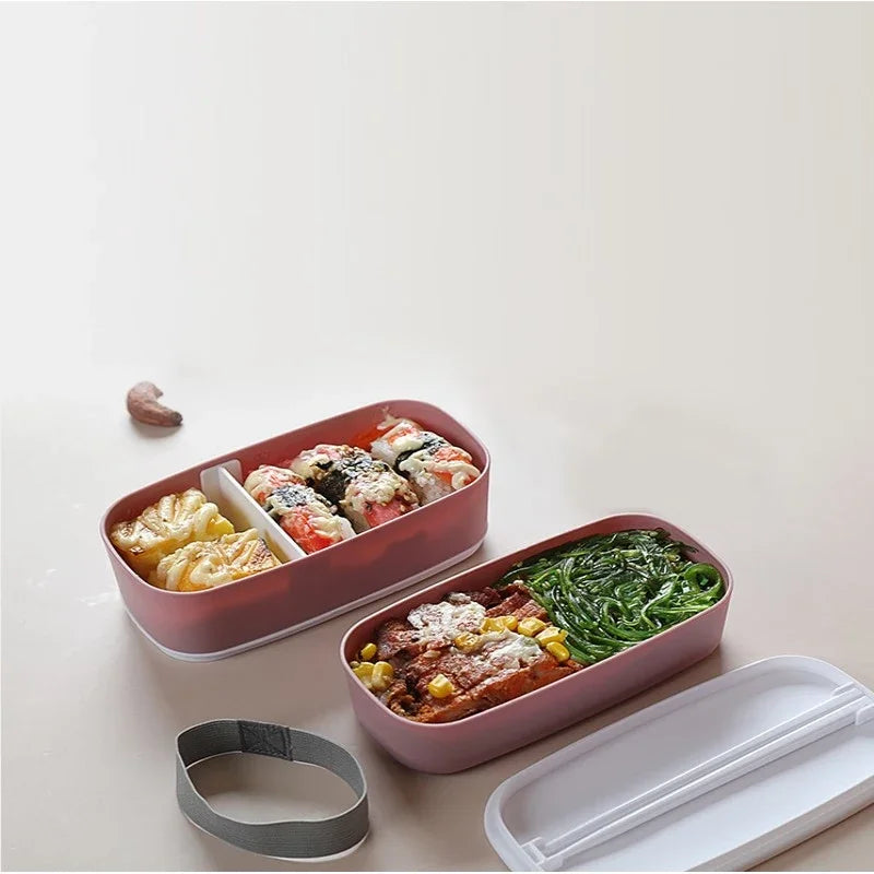 New Portable Leak-Proof Food Double-Layer Bento Box Lunch Box Lunch Box for Kids Food Container Food Storage Snack