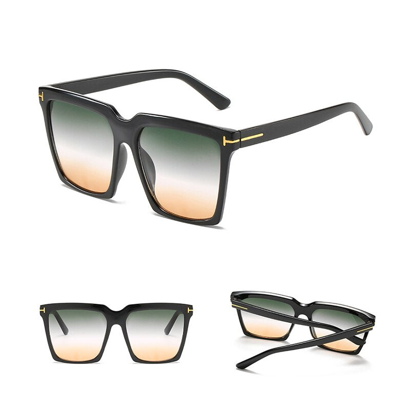 Oversize Square Sunglasses Women Vintage