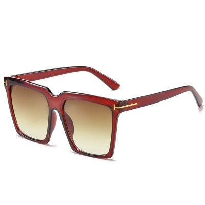 Oversize Square Sunglasses Women Vintage
