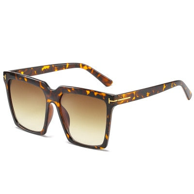 Oversize Square Sunglasses Women Vintage