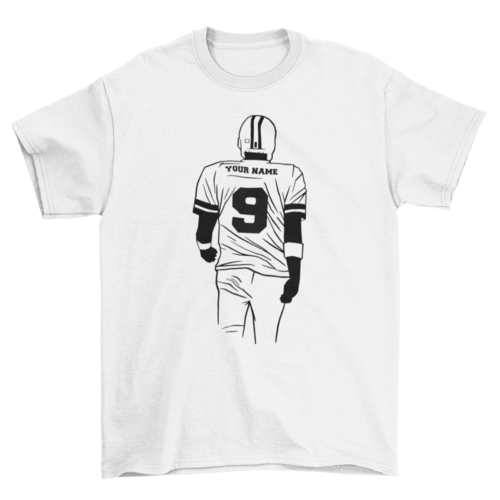 American football editable t-shirt