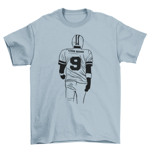 American football editable t-shirt