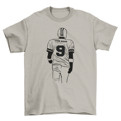 American football editable t-shirt