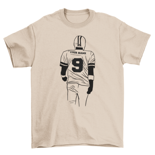 American football editable t-shirt
