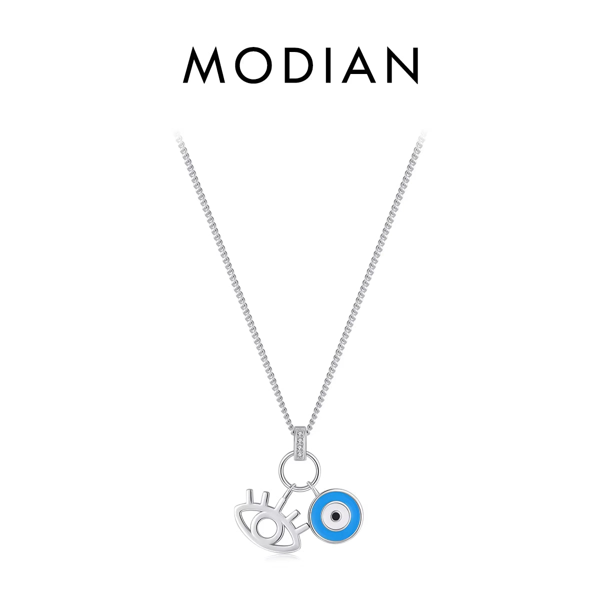 925 Sterling Silver Sexy Eyelash the Hand of Fatima Turquoise Pendant Lucky Blue Eye Necklace for Women Fine Jewelry Gift
