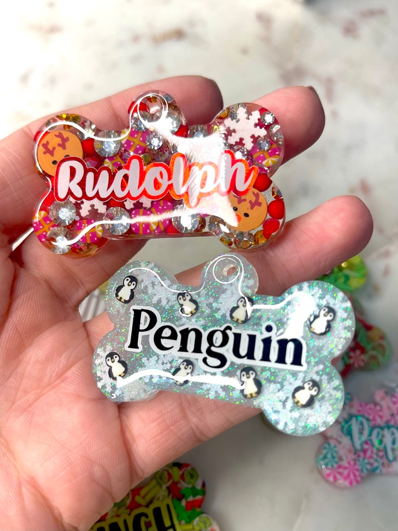 Winter/ Christmas/ Holiday Custom Dog Tags